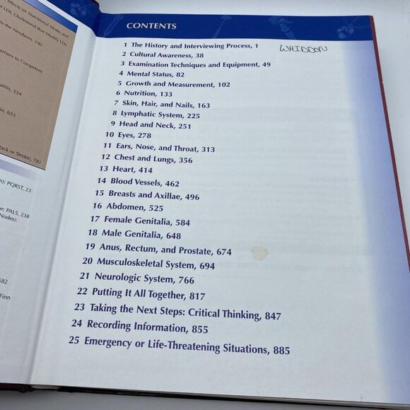 Mosby's Guide To Physical Examination 5th Edition -Seidel, Ball, Dains, Benedict - Picture 12 of 16